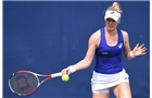 BIRMINGHAM, ENGLAND - JUNE 11:  Alison Riske of United States returns a shot from Nadiia Kichenok of Ukraine on day three of the Aegon Classic at Edgbaston Priory Club on June 11, 2014 in Birmingham, England.  (Photo by Tom Dulat/Getty Images)